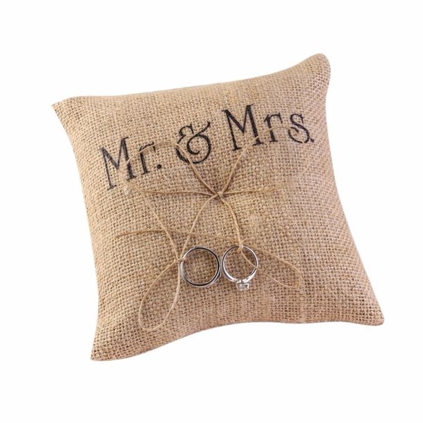 romantic bridal wedding ceremony jute pocket ring pillow for wedding party decoration supplies wedding accessories, Silver
romantic bridal wedding ceremony jute pocket ring pillow for wedding party decoration supplies wedding accessories, Silver