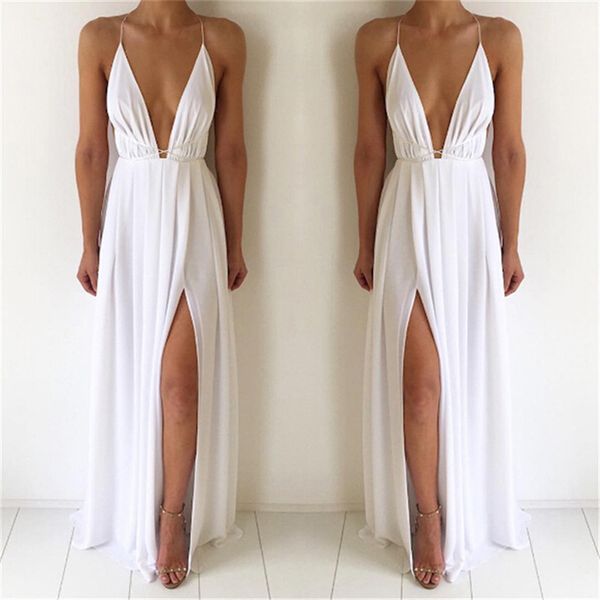 casual dresses 1pc fashion backless boho long dress bridesmaid formal maxi summer sleeveless party bandage slit vestidos, Black;gray
casual dresses 1pc fashion backless boho long dress bridesmaid formal maxi summer sleeveless party bandage slit vestidos, Black;gray