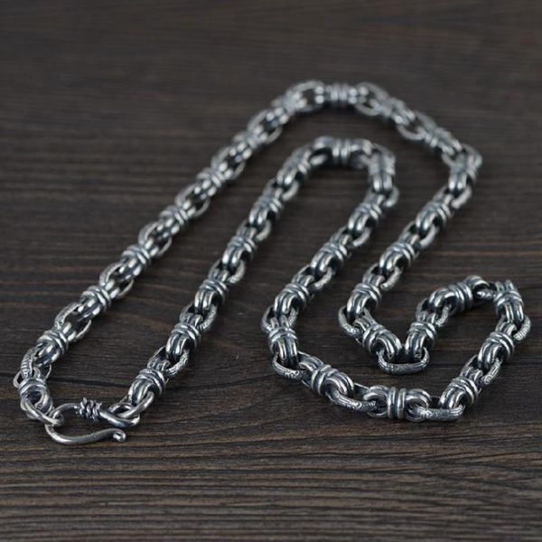 chains s925 sterling silver vintage rope knot necklace thai double round chain men women s hook antique jewelry
chains s925 sterling silver vintage rope knot necklace thai double round chain men women s hook antique jewelry