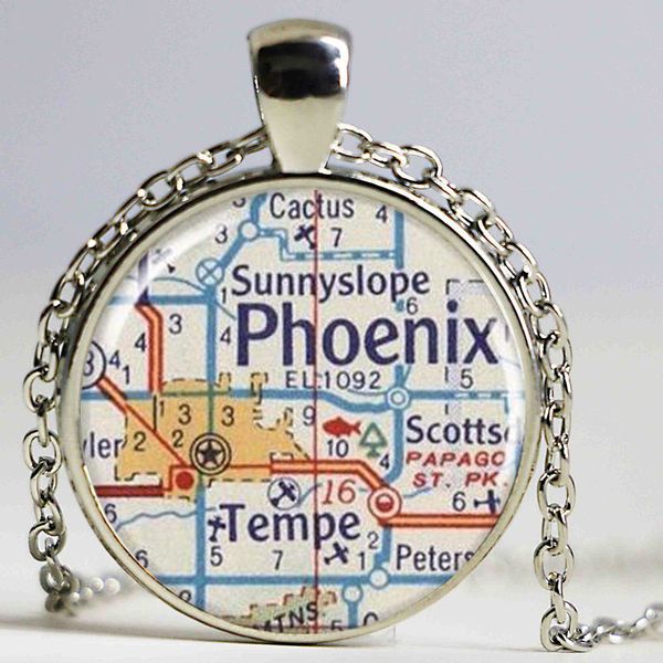phoenix map necklace, pendant charm, phoenix arizona map jewelry, charm, round silver color, resin charm
phoenix map necklace, pendant charm, phoenix arizona map jewelry, charm, round silver color, resin charm