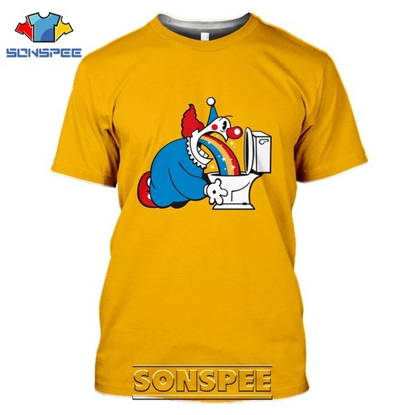 cartoon clown joker horror evil clown face mens 3d print shirts comics harajuku oversized men clothing