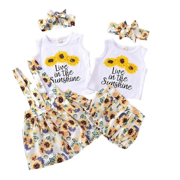 infant baby floral outfits sunflower girls clothes sets toddler baby clothes kids letter vest flower strap dress with headband 060811, White
infant baby floral outfits sunflower girls clothes sets toddler baby clothes kids letter vest flower strap dress with headband 060811, White