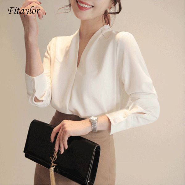 women's blouses & shirts fitaylor women white chiffon office blouse clothes womens long sleeve solid formal and blusas
women's blouses & shirts fitaylor women white chiffon office blouse clothes womens long sleeve solid formal and blusas