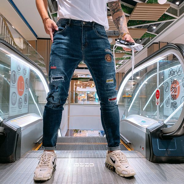 wz924 fashion men's jeans 2020 runway european design party style men's clothing, Blue
wz924 fashion men's jeans 2020 runway european design party style men's clothing, Blue