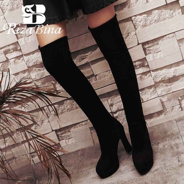 rizabina women high heel boots winter keep warm fur over the knee boots platform casual black stretch shoes women size 34-43
rizabina women high heel boots winter keep warm fur over the knee boots platform casual black stretch shoes women size 34-43