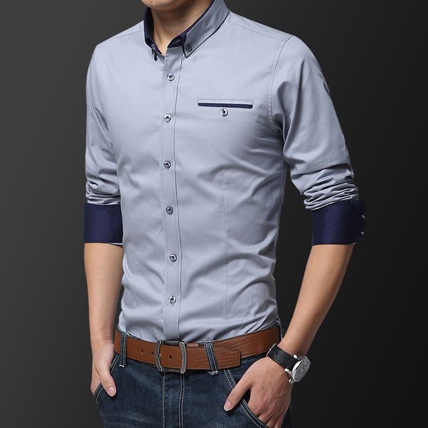 men's dress shirts men business long sleeve korean style casual slim fit clothing easy wear thin fashion, White;black
men's dress shirts men business long sleeve korean style casual slim fit clothing easy wear thin fashion, White;black