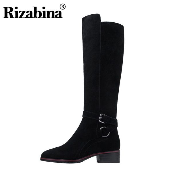 boots rizabina women knee high real leather long side zipper buckle thick heel shoes winter footwear size 34-39, Black
boots rizabina women knee high real leather long side zipper buckle thick heel shoes winter footwear size 34-39, Black
