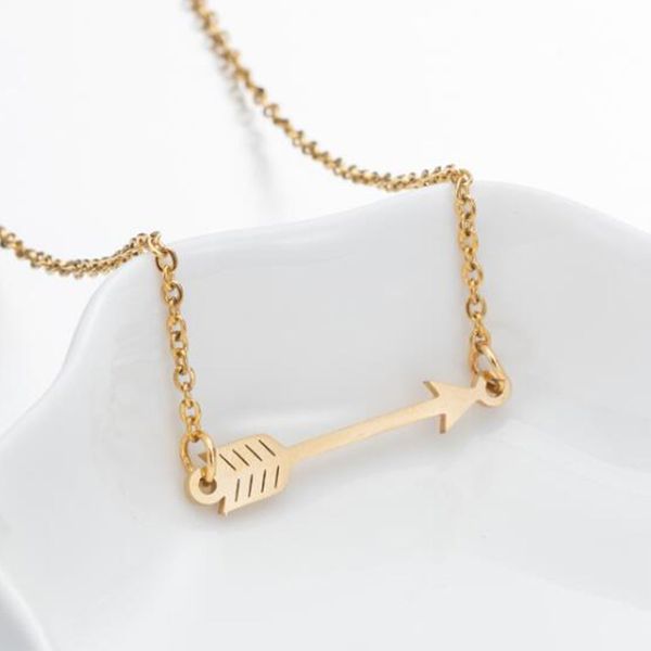 women fashion vacuum arrow shape stainless steel pendant necklace simple charm clavicle chain, Silver
women fashion vacuum arrow shape stainless steel pendant necklace simple charm clavicle chain, Silver