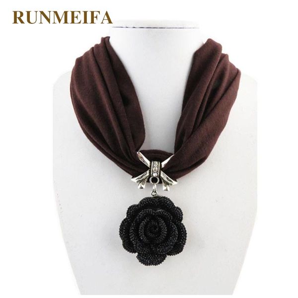 runmeifa short pendants necklaces scarf trendy iron alloy resin flower pendant women polyester scarf accessories, Silver
runmeifa short pendants necklaces scarf trendy iron alloy resin flower pendant women polyester scarf accessories, Silver
