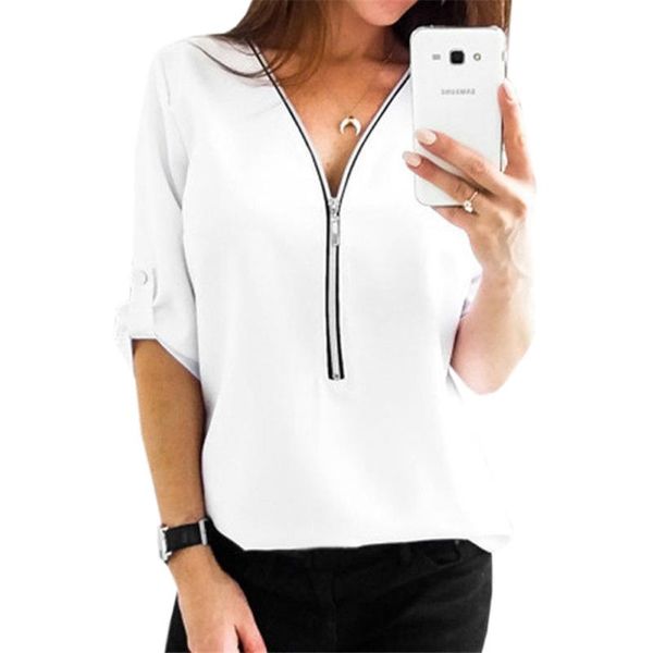 deep v-neck shirts 2020 spring thin blusas female zipper plus size adjustable long sleeve casual women blousesgv375, White
deep v-neck shirts 2020 spring thin blusas female zipper plus size adjustable long sleeve casual women blousesgv375, White