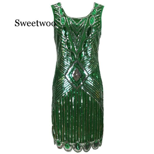 casual dresses women 1920s gatsby sequin art deco scalloped hem inspired flapper dress vintage o-neck sleeveless hollow out back party, Black;gray
casual dresses women 1920s gatsby sequin art deco scalloped hem inspired flapper dress vintage o-neck sleeveless hollow out back party, Black;gray