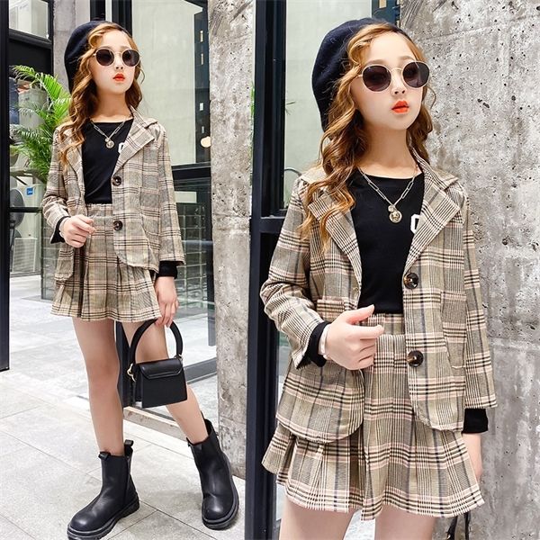 fashion baby girls sets autumn new plaid suit jackets + pleated skirts 2pcs kids clothes casual comfort children outfits, White
fashion baby girls sets autumn new plaid suit jackets + pleated skirts 2pcs kids clothes casual comfort children outfits, White