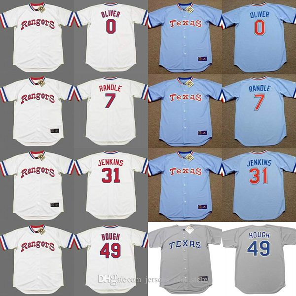 texas 0 al oliver 7 lenny randle 31 ferguson jenkins 49 charlie hough rangers baseball jersey 05, Blue;black
texas 0 al oliver 7 lenny randle 31 ferguson jenkins 49 charlie hough rangers baseball jersey 05, Blue;black