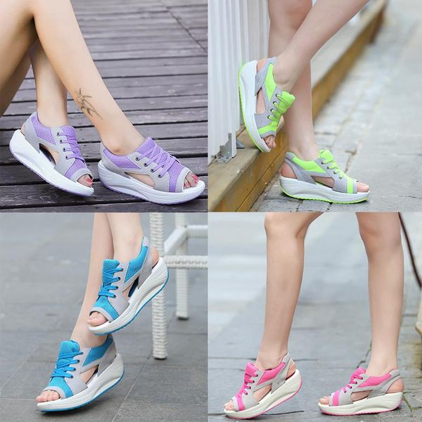 european station summer fish mouth breathable sports and leisure sandals increase women's shoes korean version of the thick-soled spong, Black
european station summer fish mouth breathable sports and leisure sandals increase women's shoes korean version of the thick-soled spong, Black