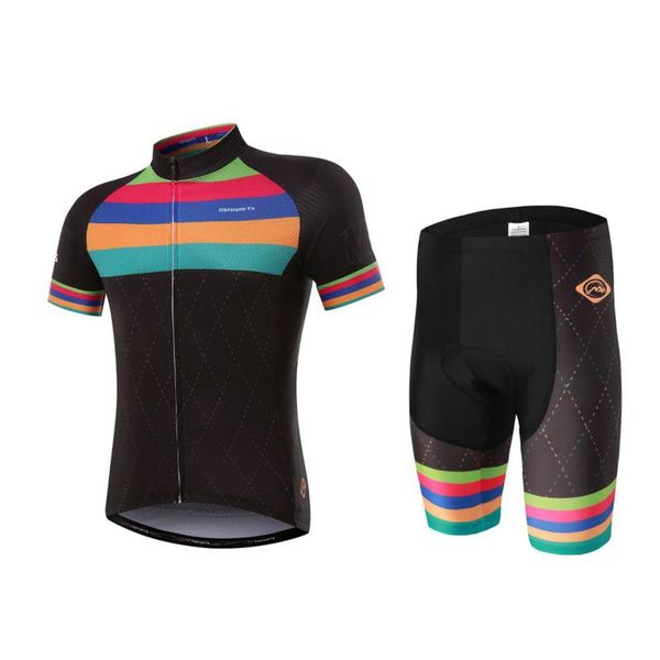 men cycling jersey sportswear suit bike set breathable short sleeve zipper stripes printed 2 piece coat shorts bicycle clothing, Black;blue
men cycling jersey sportswear suit bike set breathable short sleeve zipper stripes printed 2 piece coat shorts bicycle clothing, Black;blue