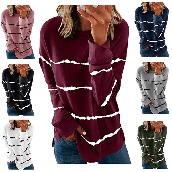 fashion striped women blouses pullover hoodies round neck sweater long sleeve t shirt casual sports ladies t-shirt clothes s-xxl ly8131, White
fashion striped women blouses pullover hoodies round neck sweater long sleeve t shirt casual sports ladies t-shirt clothes s-xxl ly8131, White