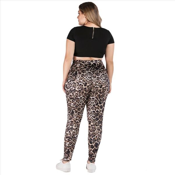 women plus size leopard print tight fitting sports bottoming casual pants casual high elastic waist stretchy leggins ladies jeggings, Black
women plus size leopard print tight fitting sports bottoming casual pants casual high elastic waist stretchy leggins ladies jeggings, Black