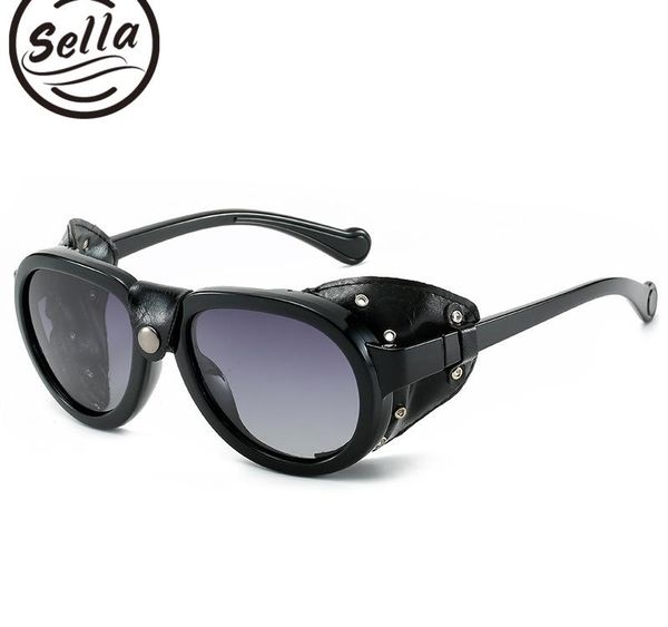 sella new retro leather decoration polarized men pilot sunglasses classic round steampunk women vintage summer glasses02, White;black
sella new retro leather decoration polarized men pilot sunglasses classic round steampunk women vintage summer glasses02, White;black