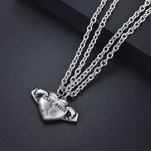 heart break necklaces for women stainless steel chain necklace jewelry on the neck pendant couple necklaces woman accessories, Silver
heart break necklaces for women stainless steel chain necklace jewelry on the neck pendant couple necklaces woman accessories, Silver