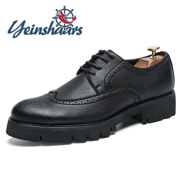 new mens shoes classic dress shoes luxury casual leather business office brogue shoe fashion formal male adult, Black
new mens shoes classic dress shoes luxury casual leather business office brogue shoe fashion formal male adult, Black