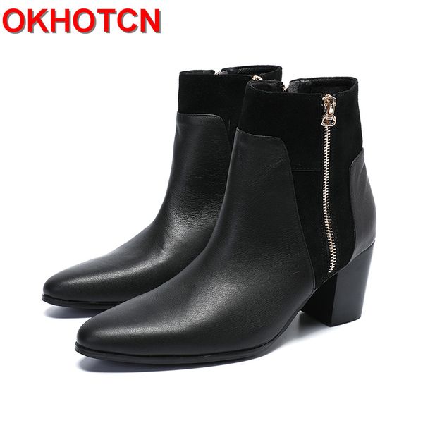 boots black mens punk high heel man shoes side zipper ankle patchwork spring casual pointed toe botas hombre
boots black mens punk high heel man shoes side zipper ankle patchwork spring casual pointed toe botas hombre