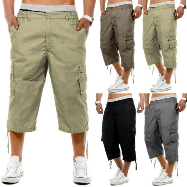 men's pants 2021 mens combat cargo calf-length summer casual work toursers with pockets 3/4 capris, Black
men's pants 2021 mens combat cargo calf-length summer casual work toursers with pockets 3/4 capris, Black