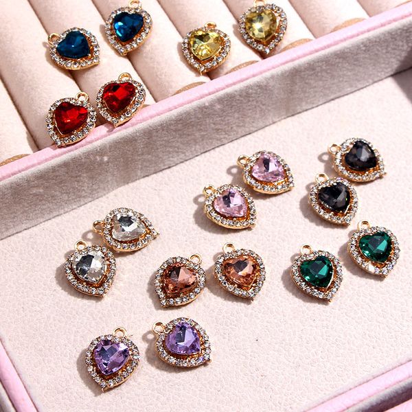 quality 10pcs/set fashion heart crystal luxury rhinestone silver color for earring necklace pendant diy jewelry accessories
quality 10pcs/set fashion heart crystal luxury rhinestone silver color for earring necklace pendant diy jewelry accessories