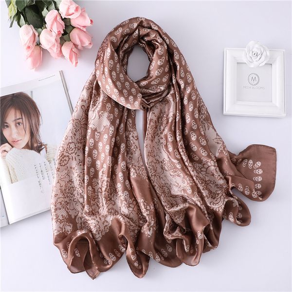 long silk scarf women skull print beach scarves lady foulard hijab girl head kerchief fashion shawls wraps 2020 new, Blue;gray
long silk scarf women skull print beach scarves lady foulard hijab girl head kerchief fashion shawls wraps 2020 new, Blue;gray