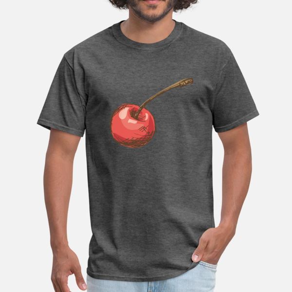cherry t shirt men print cotton s-xxxl natural famous basic spring pictures shirt