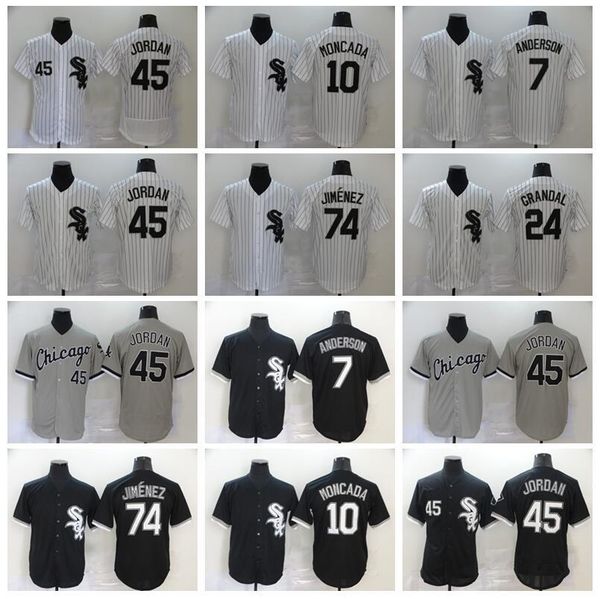 2020 men baseball 10 yoan moncada jersey 79 jose abreu 7 tim anderson 24 yasmani grandal home black white all stithced pinstripe flexbase, Blue;black
2020 men baseball 10 yoan moncada jersey 79 jose abreu 7 tim anderson 24 yasmani grandal home black white all stithced pinstripe flexbase, Blue;black