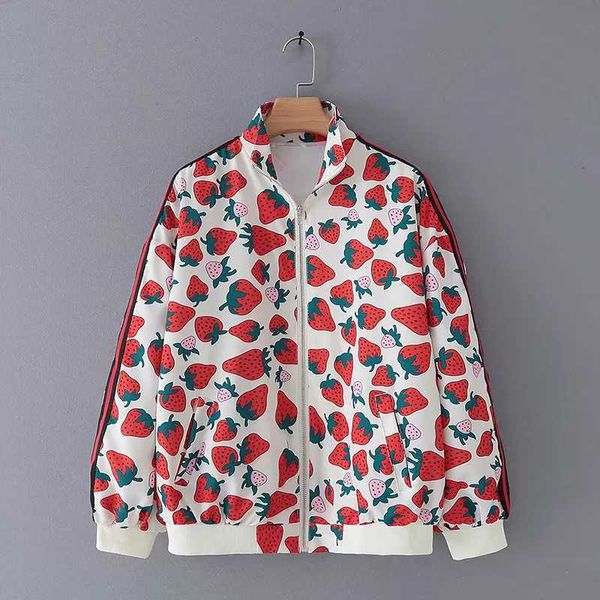 women's jackets sweet girl strawberry print kawaii long sleeve jacket 2021 women cute fruit female spring-autumn chaqueta mujer, Black;brown
women's jackets sweet girl strawberry print kawaii long sleeve jacket 2021 women cute fruit female spring-autumn chaqueta mujer, Black;brown