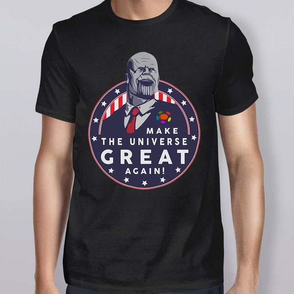 make the universe great again thanos infinity stones end game black 2019 men fashion funny casual short sleeve men t shirt
make the universe great again thanos infinity stones end game black 2019 men fashion funny casual short sleeve men t shirt