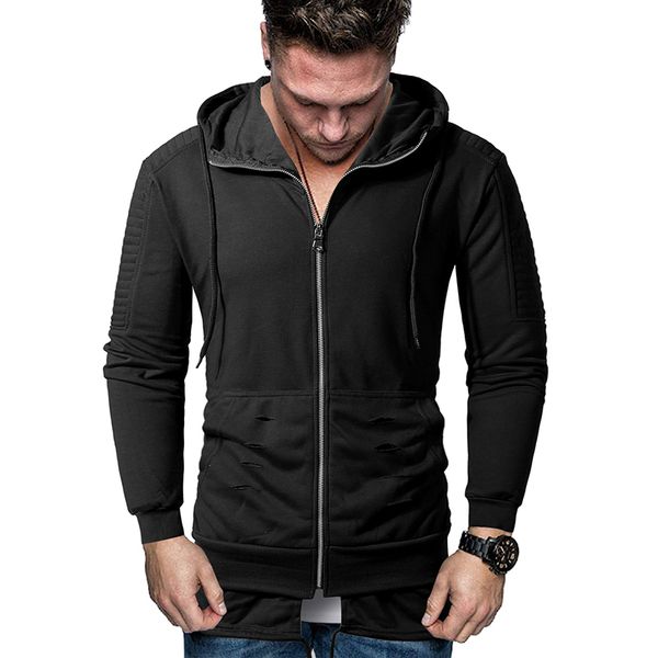 mens panelled cardigan hoodies solid color long sleeve zipper sweatshirt homme hooded sport clothes, Black
mens panelled cardigan hoodies solid color long sleeve zipper sweatshirt homme hooded sport clothes, Black