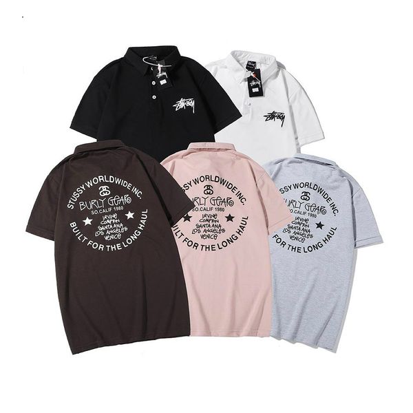 men's 100% cottonstussy short sleeve polo shirt casual t-shirt, White;black
men's 100% cottonstussy short sleeve polo shirt casual t-shirt, White;black