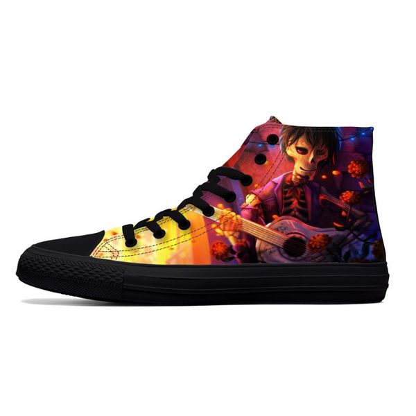 cool skull print men's canvas shoes custom design men's high canvas sneakers fashion casual flat shoes for male footwear, Black
cool skull print men's canvas shoes custom design men's high canvas sneakers fashion casual flat shoes for male footwear, Black