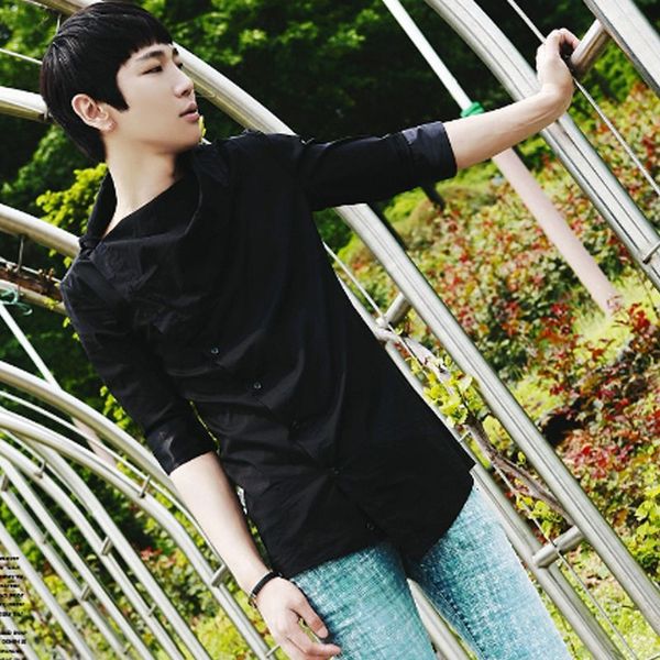 men's casual shirts asymmetric design fashion hiphop men slim fit shirt nightclub dj stage costume korean style black blouse camisas, White;black
men's casual shirts asymmetric design fashion hiphop men slim fit shirt nightclub dj stage costume korean style black blouse camisas, White;black