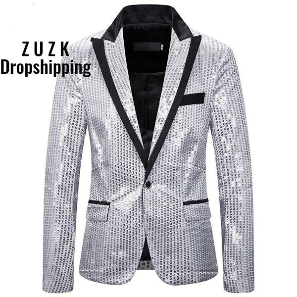 8 colors sequin glitter blazer men suit nightclub prom suit jacket blazers mens dj stage clothers for singers costume homme, White;black
8 colors sequin glitter blazer men suit nightclub prom suit jacket blazers mens dj stage clothers for singers costume homme, White;black