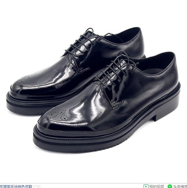 high formal shoes for men lace up derby shoes genuine leather carved black wedding men