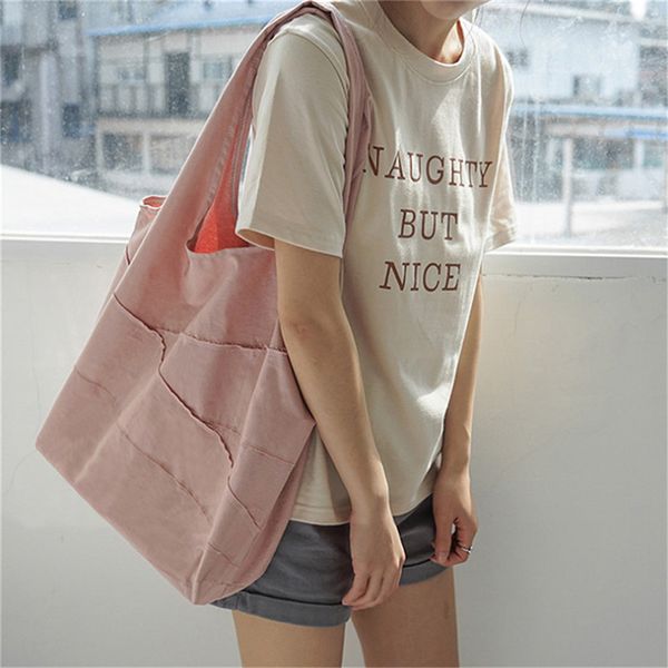 sale canvas female fashion solid color simple casual portable bags women shopping bag twill stitching handbag opbergtas
sale canvas female fashion solid color simple casual portable bags women shopping bag twill stitching handbag opbergtas