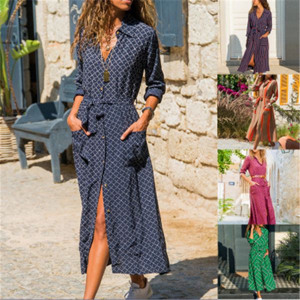 ladies long sleeve blouse dress designer clothing floral ruffle bohemian dresses casual summer v-neck high waist long skirt, Black;gray
ladies long sleeve blouse dress designer clothing floral ruffle bohemian dresses casual summer v-neck high waist long skirt, Black;gray