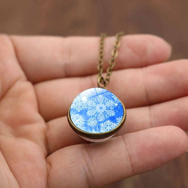 wg 1pc christmas snowflake double-sided glass ball necklace pendant cabochon time gem&stone necklace for christmas gift, Silver
wg 1pc christmas snowflake double-sided glass ball necklace pendant cabochon time gem&stone necklace for christmas gift, Silver
