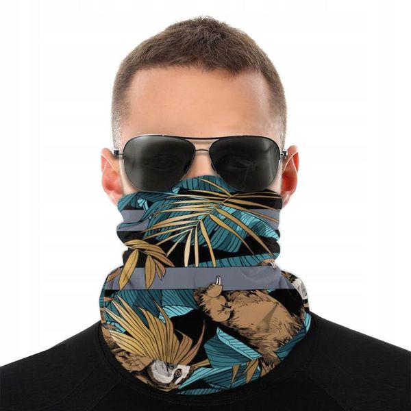 2020 polyester bandana magic neckerchief men's scarf sloth palm leaves versatility caps cycling elastic snood, Blue;gray
2020 polyester bandana magic neckerchief men's scarf sloth palm leaves versatility caps cycling elastic snood, Blue;gray