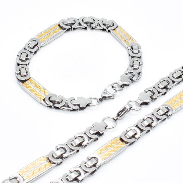 amumiu jewelry set 8mm mens chain necklace flat byzantine link stainless steel necklace bracelet set ktz183, Silver
amumiu jewelry set 8mm mens chain necklace flat byzantine link stainless steel necklace bracelet set ktz183, Silver