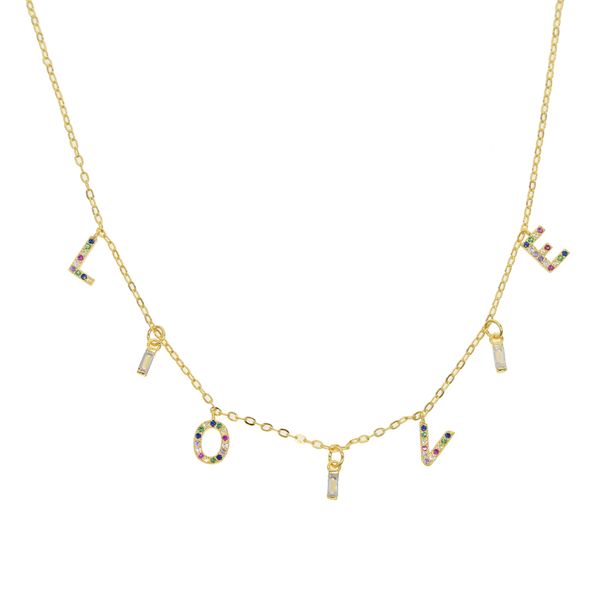 chains classic women rainbow valentine gift multi cz color paved love lover fine jewelry delicate minimal christmas letter necklace, Silver
chains classic women rainbow valentine gift multi cz color paved love lover fine jewelry delicate minimal christmas letter necklace, Silver