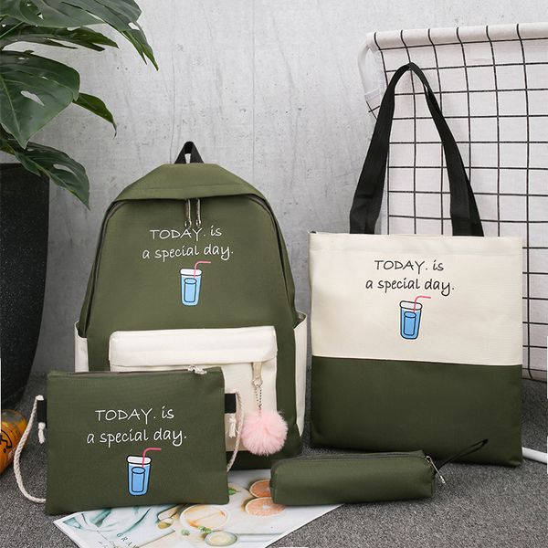 2020 4pcs/set canvas school bags for teenager girls cute school travel lapbackpacks women book bags students back pack
2020 4pcs/set canvas school bags for teenager girls cute school travel lapbackpacks women book bags students back pack