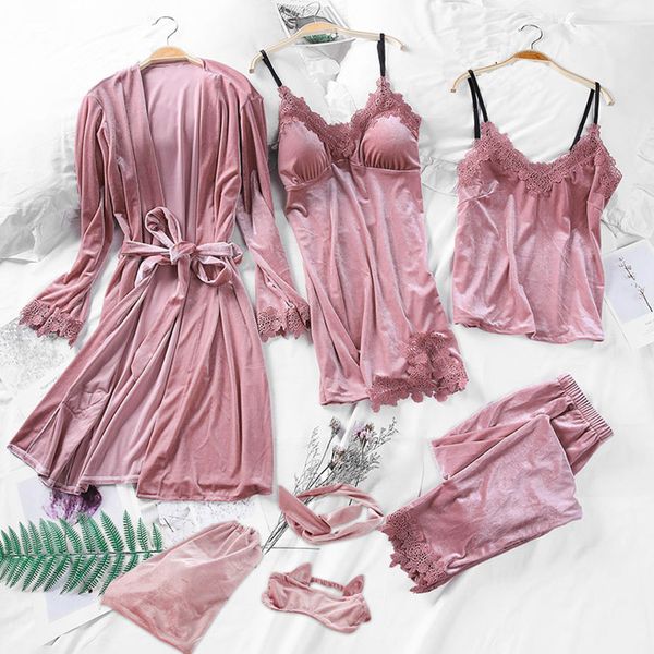 women's sleepwear velvet pajamas suit women 2021 fashion v-neck long sleeve nightdress solid color nightgown breathable four-piece baby, Black;red
women's sleepwear velvet pajamas suit women 2021 fashion v-neck long sleeve nightdress solid color nightgown breathable four-piece baby, Black;red