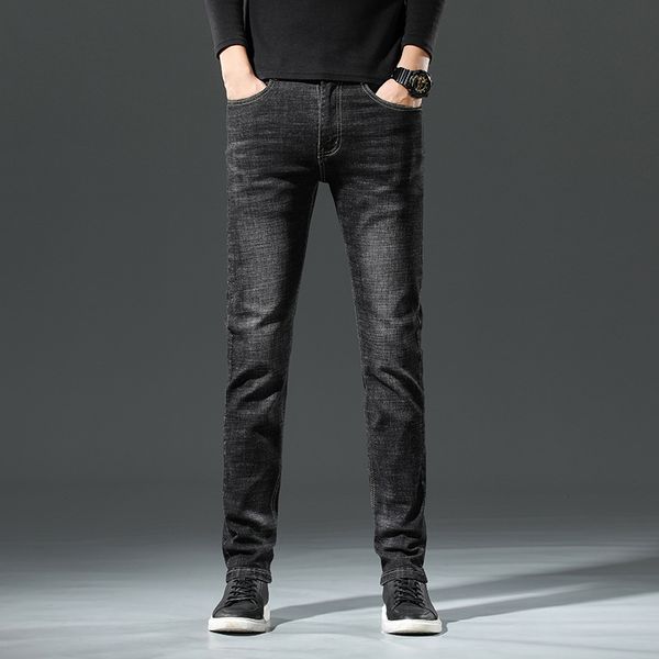 2020 new slim feet elastic korean brand long pants soft comfort black skinny men's jeans, Blue
2020 new slim feet elastic korean brand long pants soft comfort black skinny men's jeans, Blue