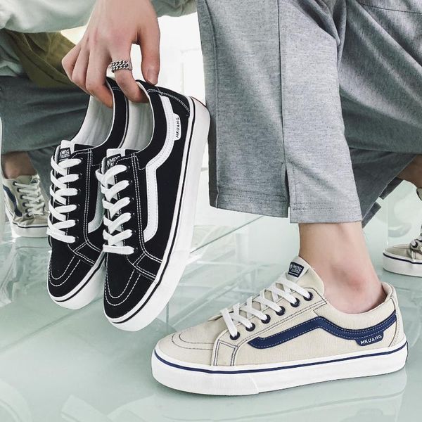 2020 new youth fashion casual shoes men's shoes sports breathable wear-resistant non-slip student canvas tennis, Black
2020 new youth fashion casual shoes men's shoes sports breathable wear-resistant non-slip student canvas tennis, Black