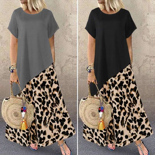 fashion leopard printed maxi dress women's summer sundress zanzea 2020 casual short sleeve patchwork vestidos plus size robe 5xl, Black;gray
fashion leopard printed maxi dress women's summer sundress zanzea 2020 casual short sleeve patchwork vestidos plus size robe 5xl, Black;gray