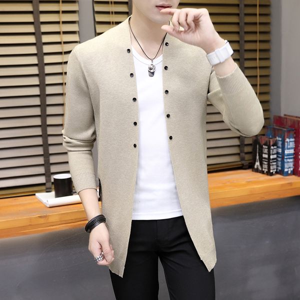 2019 spring new men's cardigan jacket mid-long korean version body-trimming sweater thin jacket knitted sweater man, White;black
2019 spring new men's cardigan jacket mid-long korean version body-trimming sweater thin jacket knitted sweater man, White;black